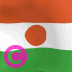 Niger-Landesflagge, Elgato-Streamdeck und Loupedeck animierte GIF-Symbole als Hintergrundbild für Tastenschaltflächen